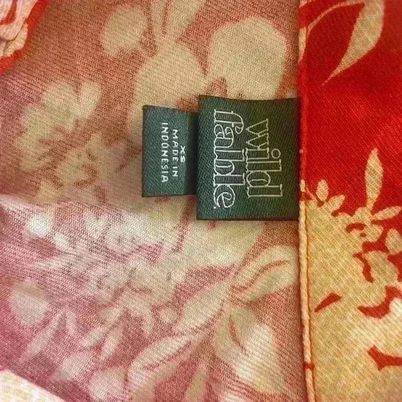 Wild Fable Orange Cream button-ip crop short sleeve - Picture 6 of 7